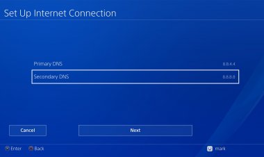 Changing PlayStation DNS Setting