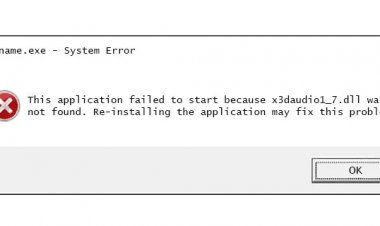 X3DAudio1_7.dll Error Solution