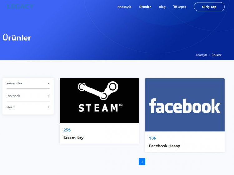 Hesap ve Key Satış Scripti Full Açık Kaynak + Ücretsiz Güncelleme + Sanal Pos