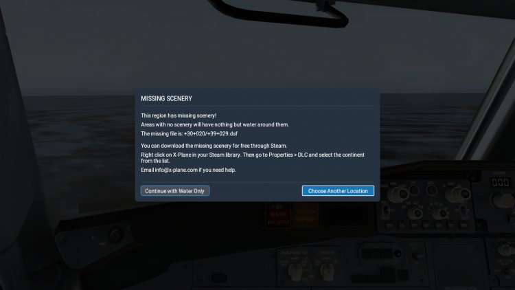 O que é o erro de cenárioausente do X-Plane 11 Flight Simulator?