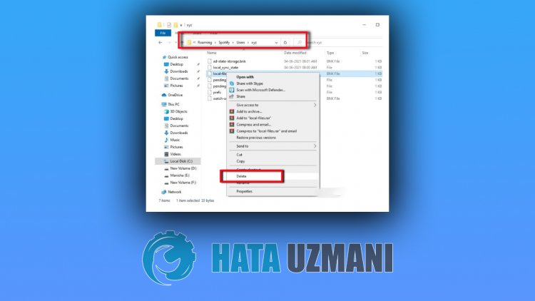 Spotify Önbelleği Silin