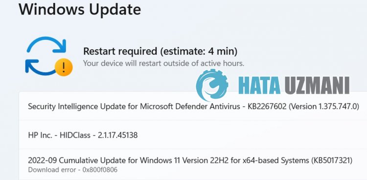 Error de actualización de Windows 11 0x800f0806