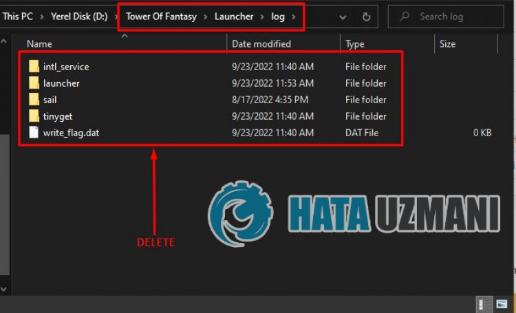 ข้อผิดพลาดของ Tower of Fantasy Server