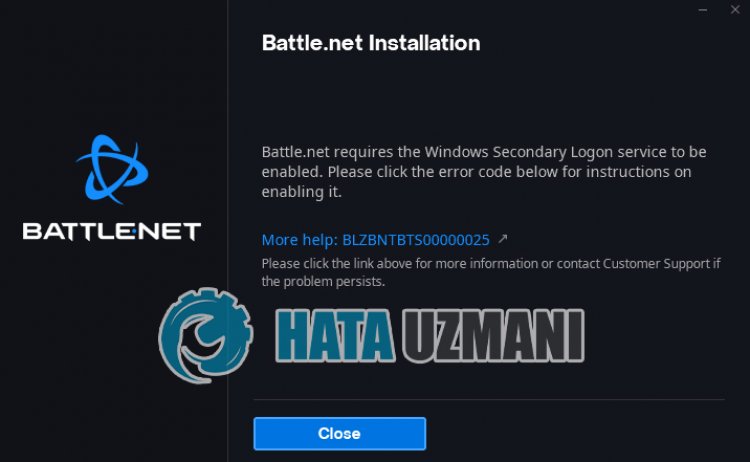Battle.net BLZBNTBNAS00000025 Errore