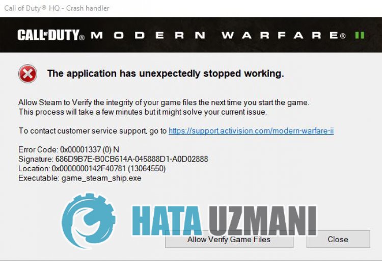 Call of Duty Modern Warfare II kļūdas kods 0x0001338