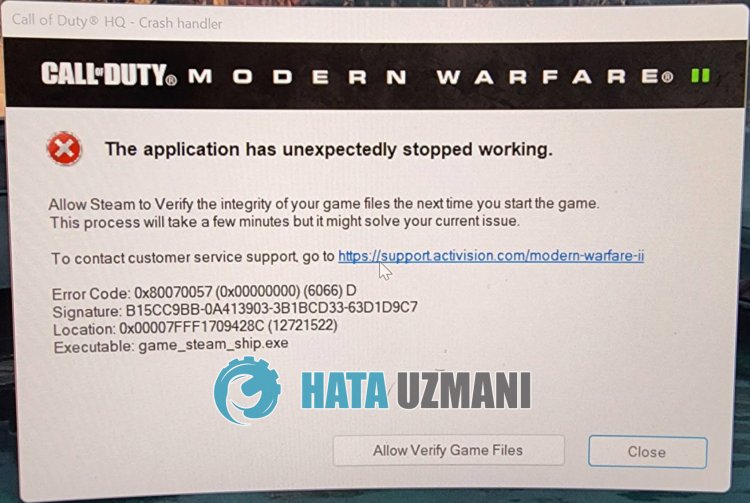 Call of Duty Modern Warfare II Game Steam Ship Error