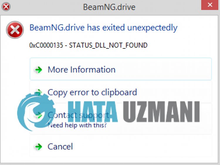 BeamNG driver 0x0000135 Error