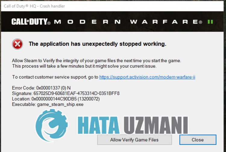 Código de error de Call of Duty Modern Warfare II 0x00001337