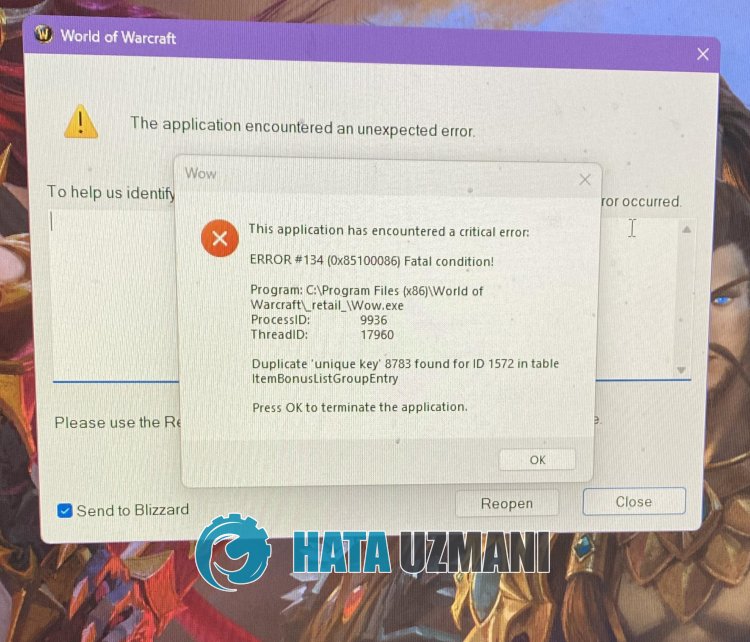 World of Warcraft Dragonflight The Application Encountered An Unexpected Error