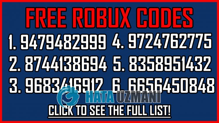 Ücretsiz Robux Kodları