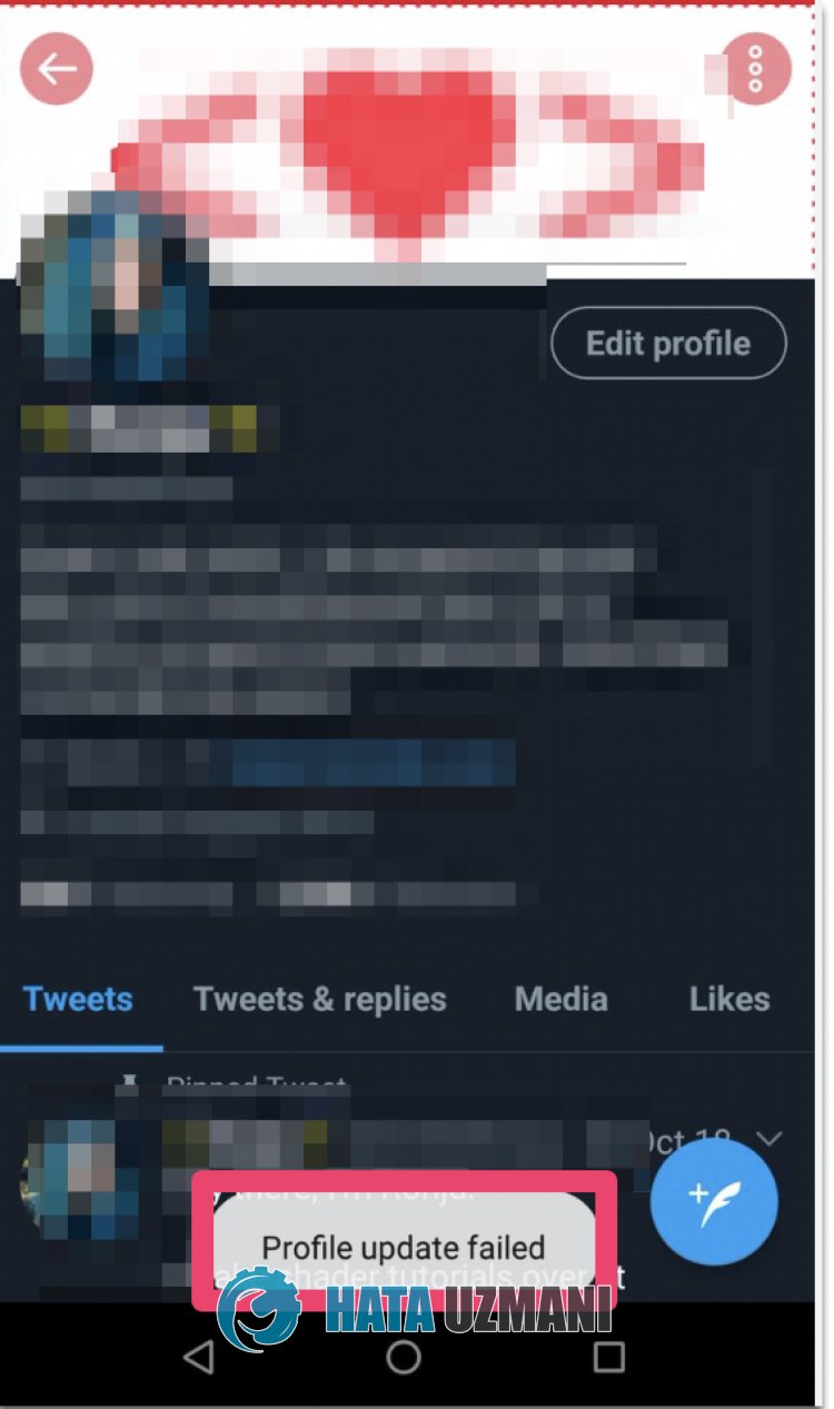 Twitter'da Profil Güncellemesi Başarısız Oldu Hatası