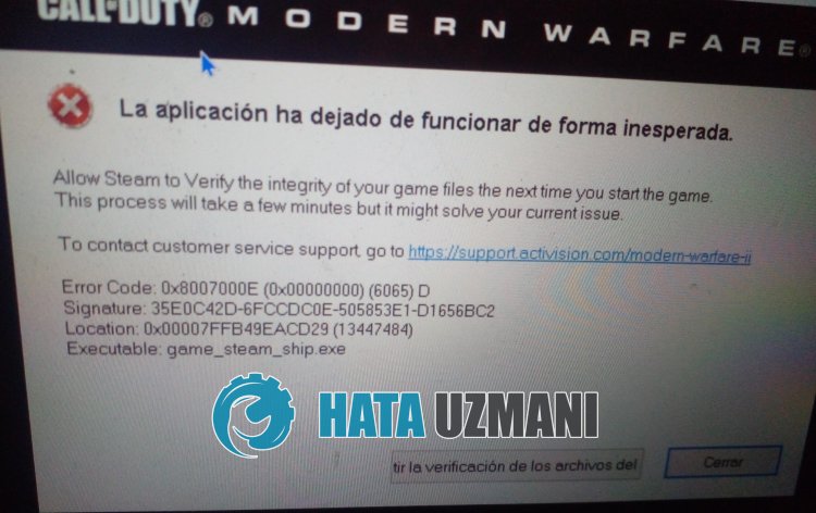 Call of Duty Modern Warfare II Error Code 0x8007000e
