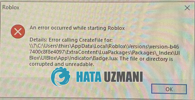 حدث خطأ في Roblox أثناء بدء تشغيل Roblox