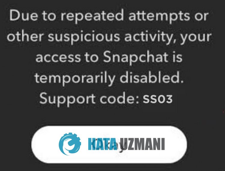 Snapchat 지원 코드 SS03