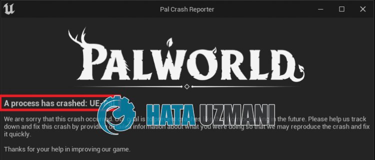 Palworld A Process Has Crashed Hatası